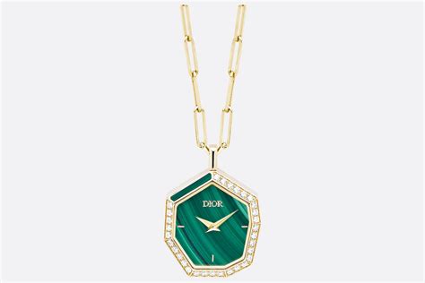 medaillon dior|Médaillon GEM DIOR Or jaune, diamants et malachite .